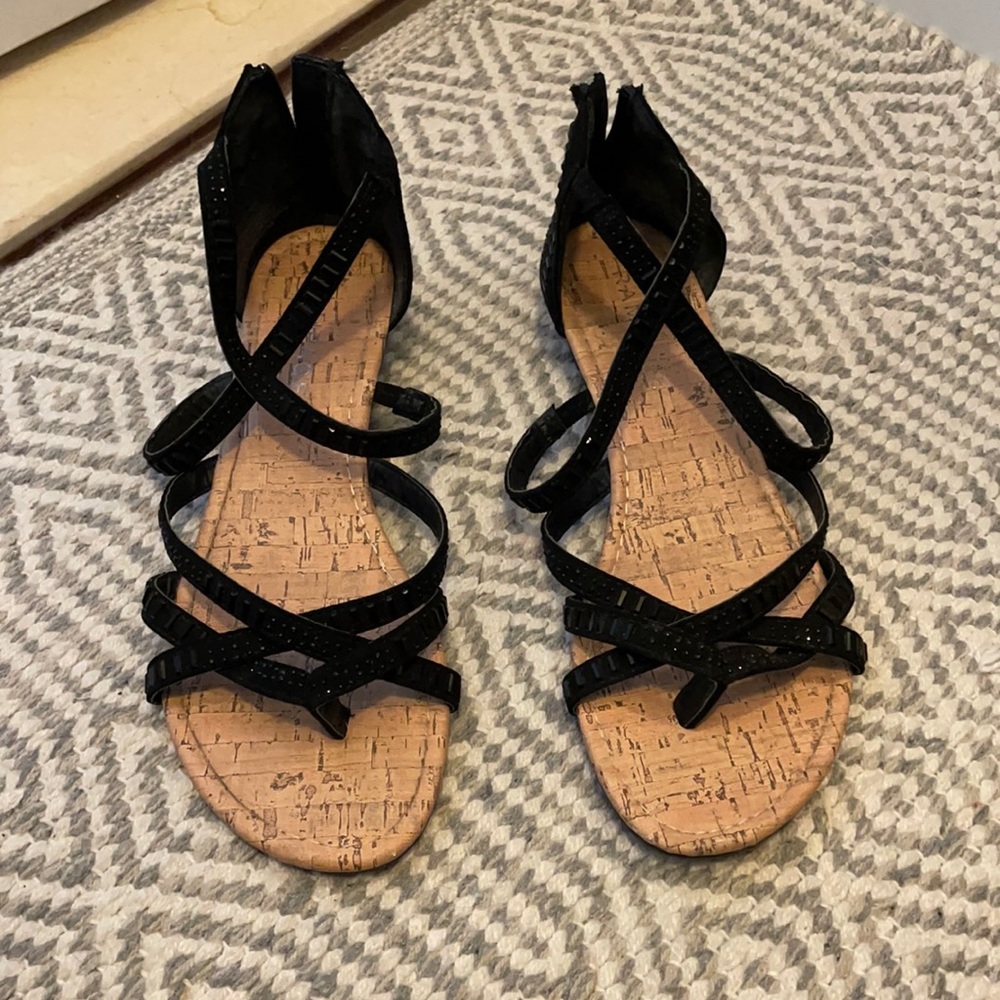 Black , rampage sandals , size 7.5